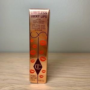 New Sealed Charlotte Tilbury Limitless Lucky Lips Red Wishes matte lipstick